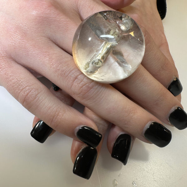 anello quarzo ialino sfera 1 anello quarzo ialino sfera 1