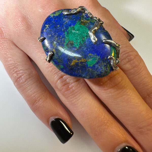 anello ramo di fuoco crisocolla 2