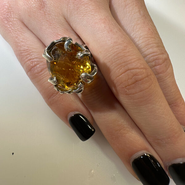 anello ramo di fuoco quarzi citrino sfaccettato 1 anello ramo di fuoco quarzi citrino sfaccettato 1