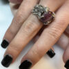anello grande abbraccio rubino stallato 3
