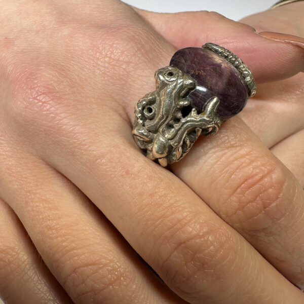 anello dragone e rubino PORPORA1