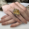 anello ramo di fuoco quarzo citrino cab1